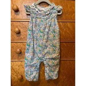 24M M&S Floral Lined Jumpsuit Romper